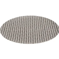 Gifi Assiette plate ronde motif géométrique noir et blanc