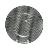 Gifi Assiette plate ronde noire à motif chevron blanc