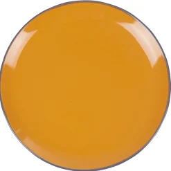 Gifi Assiette plate ronde orange et violet New