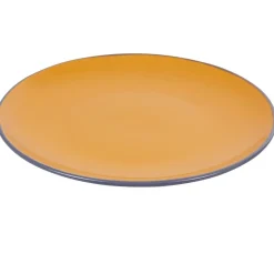 Gifi Assiette plate ronde orange et violet New