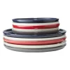 Gifi Assiette plate ronde Oslo grise