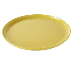 Gifi Assiette plate ronde Oslo jaune moutarde