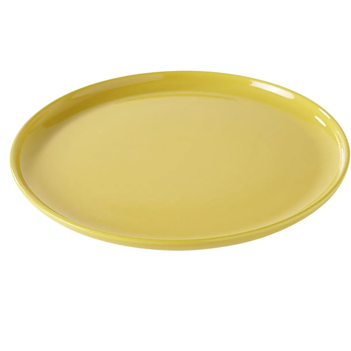 Gifi Assiette plate ronde Oslo jaune moutarde