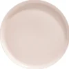 Gifi Assiette plate ronde Oslo porcelaine rose uni