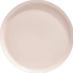 Gifi Assiette plate ronde Oslo porcelaine rose uni