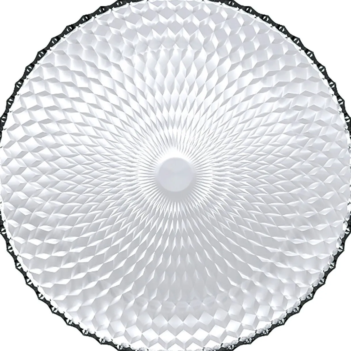 Gifi Assiette plate ronde Pampilles blanc transparent Ø 25 cm