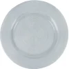 Gifi Assiette plate ronde transparente striée