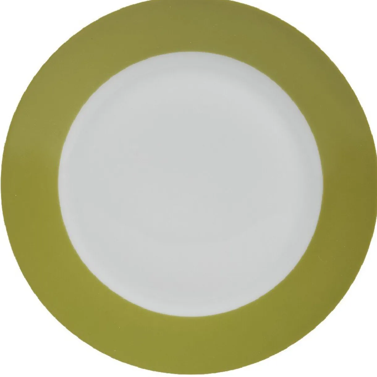 Gifi Assiette plate ronde verte et blanche