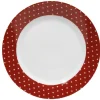 Gifi Assiette plate rouge et blanc design coeurs Online