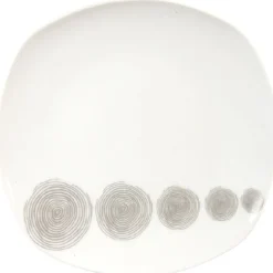 Gifi Assiette plate tourbillons gris