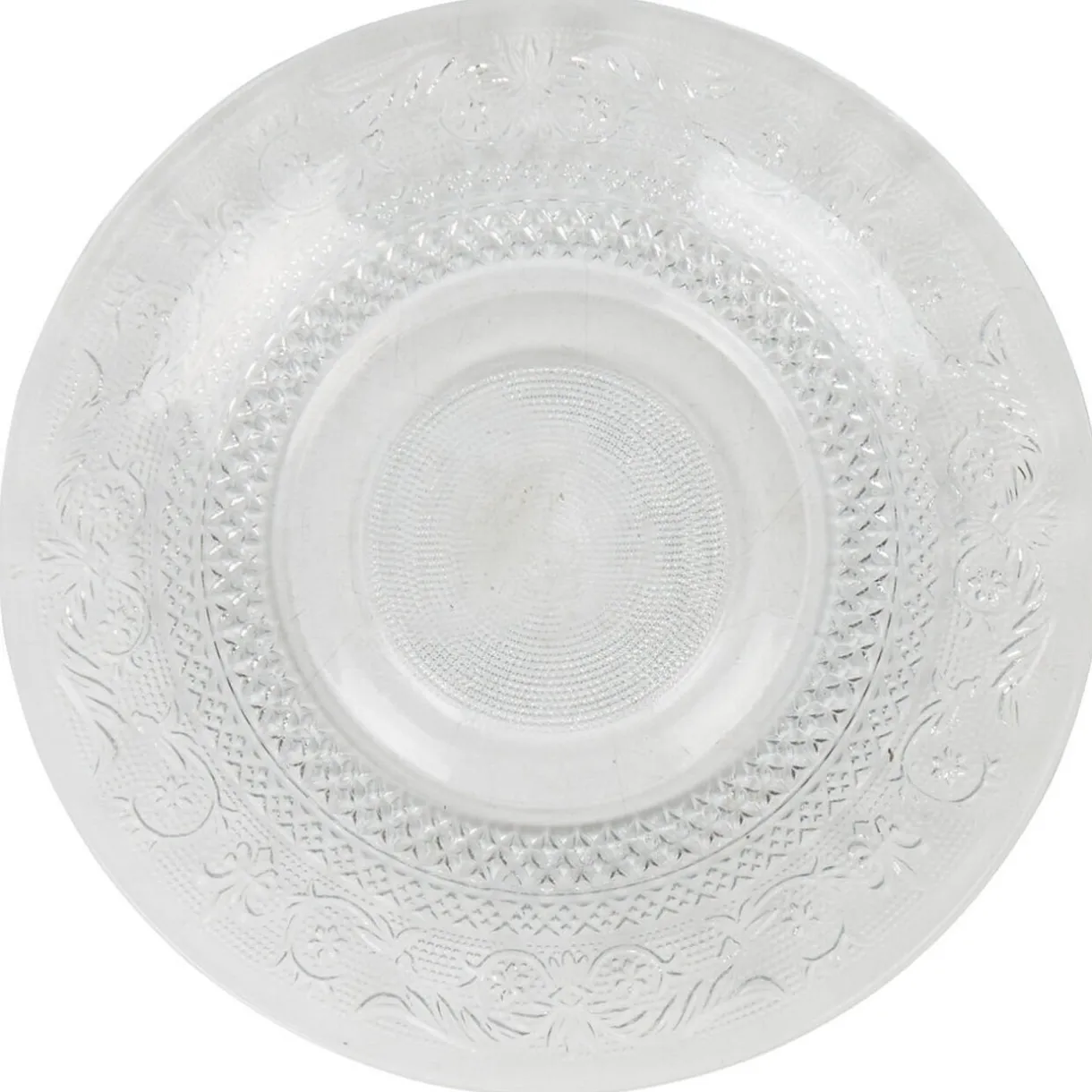 Gifi Assiette plate transparente ciselée