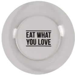 Gifi Assiette plate transparente design "eat what you love"