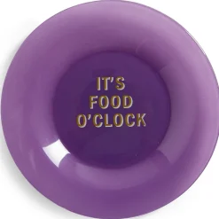 Gifi Assiette plate verre coloré avec message Ø20cm - 3 modèles Hot