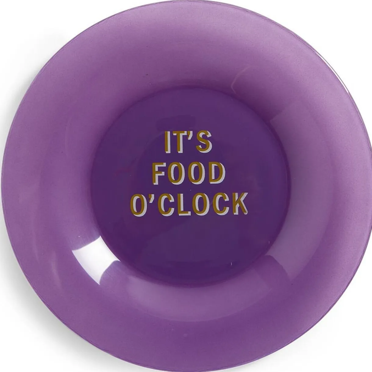 Gifi Assiette plate verre coloré avec message Ø20cm - 3 modèles Hot