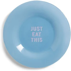Gifi Assiette plate verre coloré avec message Ø20cm - 3 modèles Hot