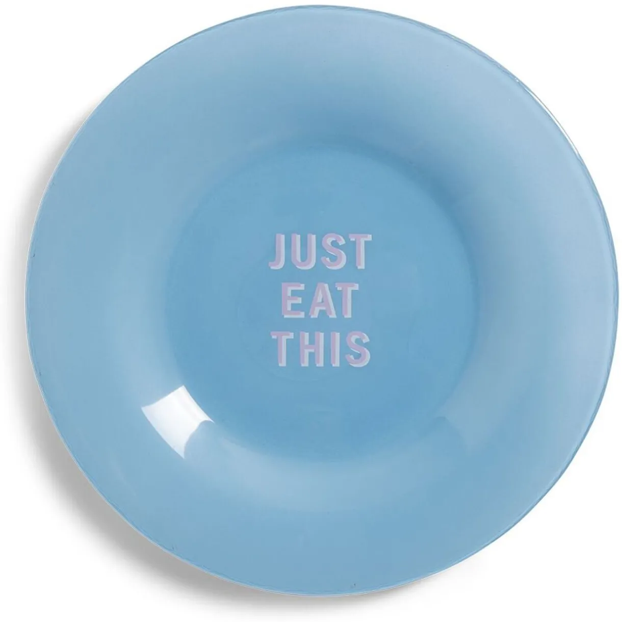 Gifi Assiette plate verre coloré avec message Ø20cm - 3 modèles Hot