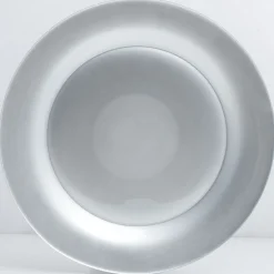Gifi Assiette plate verre Zana argentée