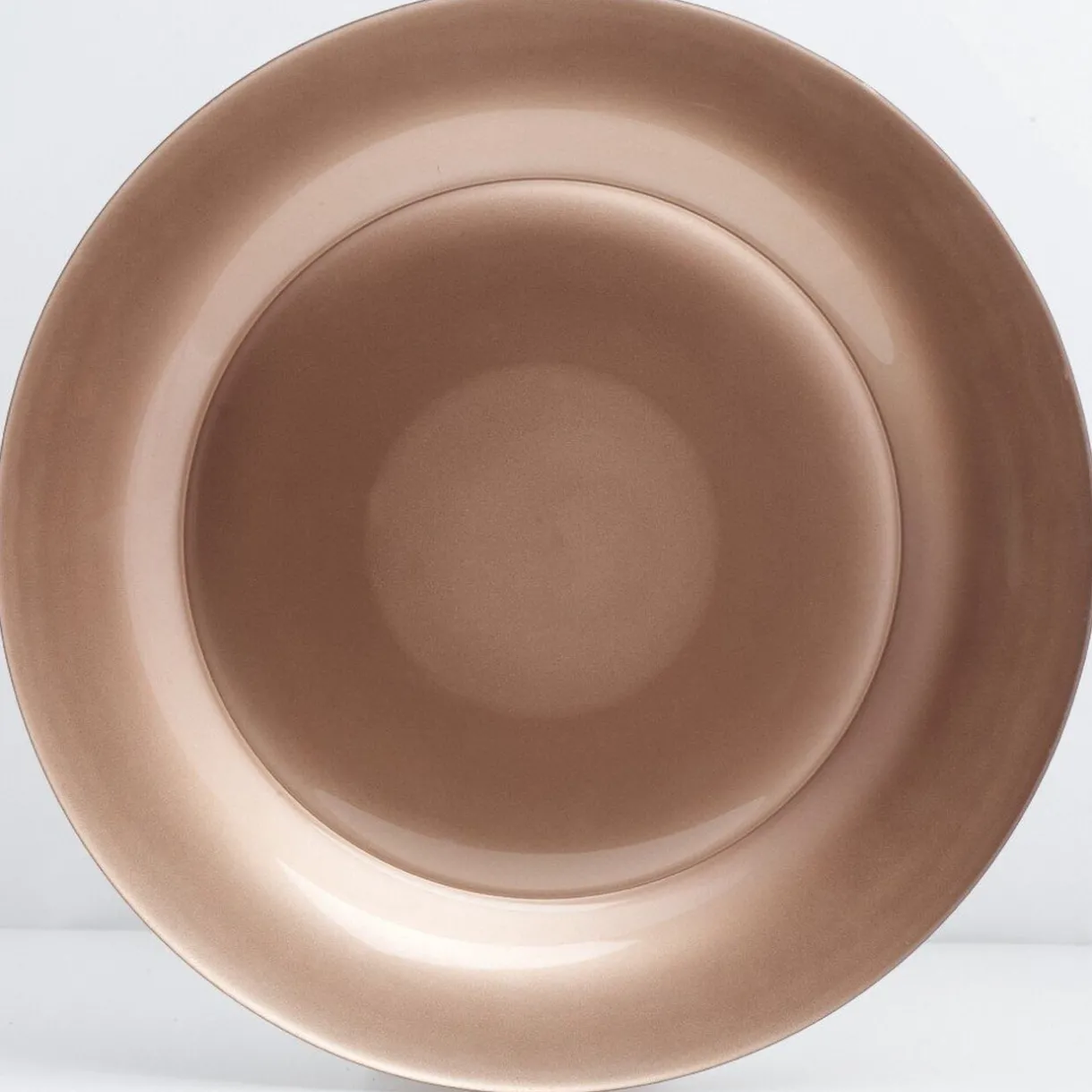 Gifi Assiette plate verre Zana cuivrée