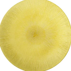 Gifi Assiette plate verte verre strié Sale