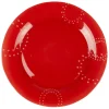 Gifi Assiette plate Zana rouge motifs étoiles blanches