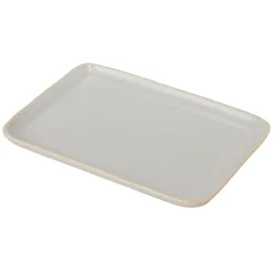 Gifi Assiette rectangulaire faïence gris 28,5x19,5cm