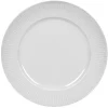 Gifi Assiette ronde contour strié gris perle