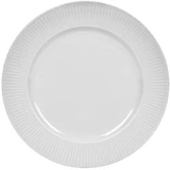 Gifi Assiette ronde contour strié gris perle