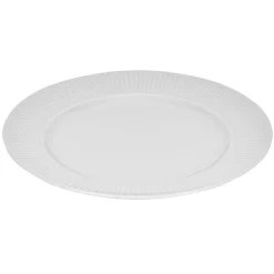 Gifi Assiette ronde contour strié gris perle