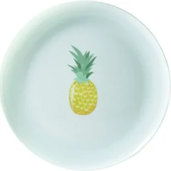Gifi Assiette ronde en plastique décor ananas Sale