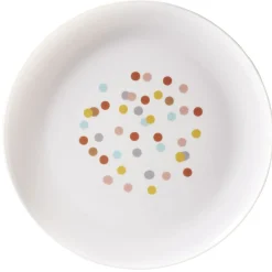 Gifi Assiette ronde en plastique décor pois multicolore Sale