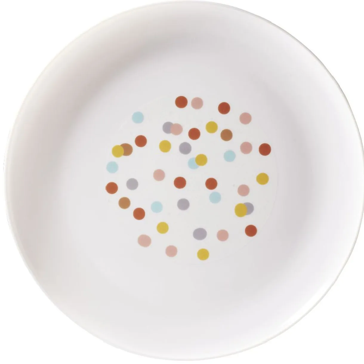 Gifi Assiette ronde en plastique décor pois multicolore Sale