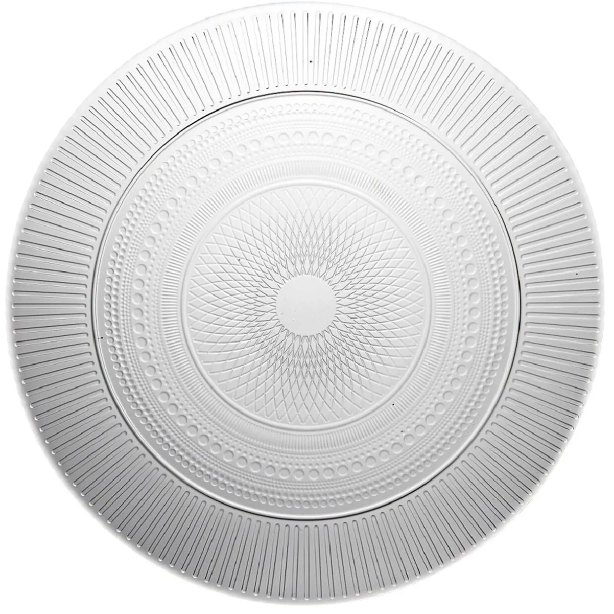 Gifi Assiette ronde plate en verre transparent Luminarc Louison ø 25 cm