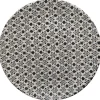 Gifi Assiette ronde plate petits motifs noir blanc