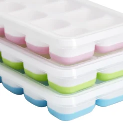 Gifi Bac à 14 glaçons avec couvercle 21x8cm - 3 coloris Best