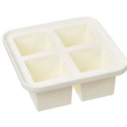 Gifi Bac à glaçon XXL en silicone 4 compartiments blanc/bleu