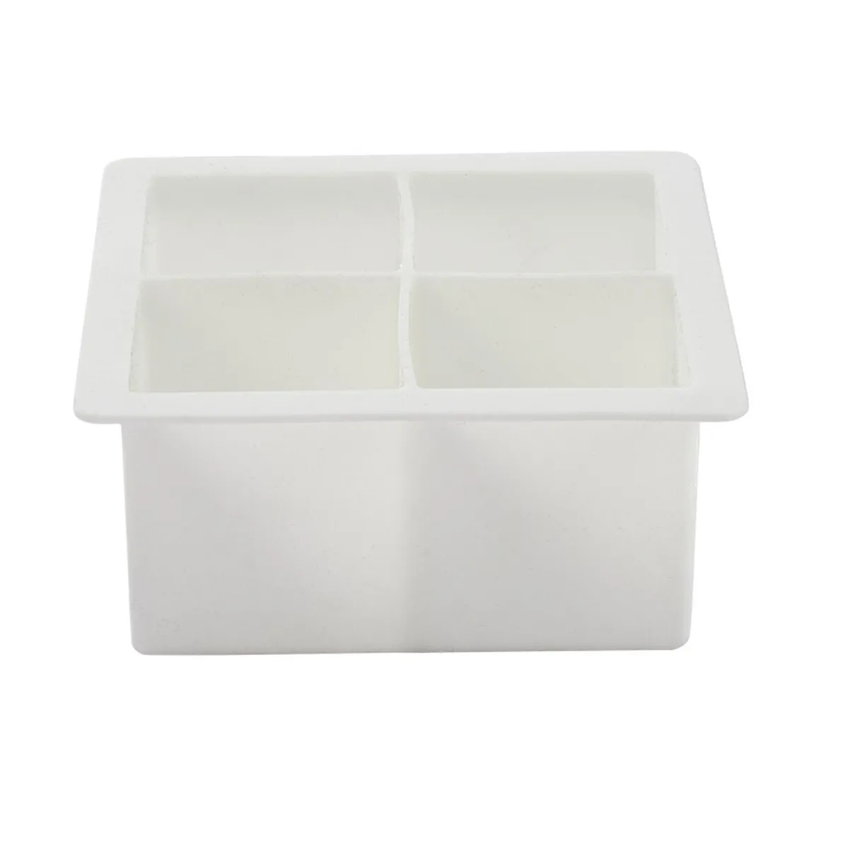 Gifi Bac à glaçons XXL 4 compartiments silicone blanc