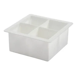 Gifi Bac à glaçons XXL 4 compartiments silicone blanc