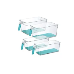 Gifi Bac de rangement pour frigo avec poignée x4 Clearance