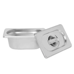 Gifi Bac inox avec couvercle préparation conservation L.17,5 cm Outlet