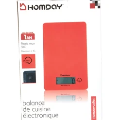 Gifi Balance de cuisine électronique Homday rouge Online