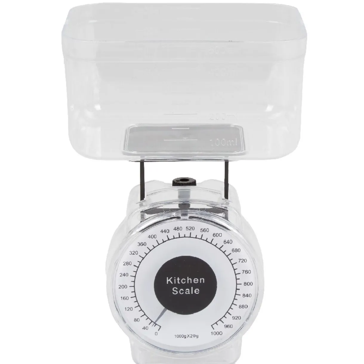 Gifi Balance de cuisine mécanique 1 kg noir transparent Sale
