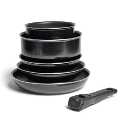 Gifi Batterie de cuisine 6 pièces aluminium noir Online