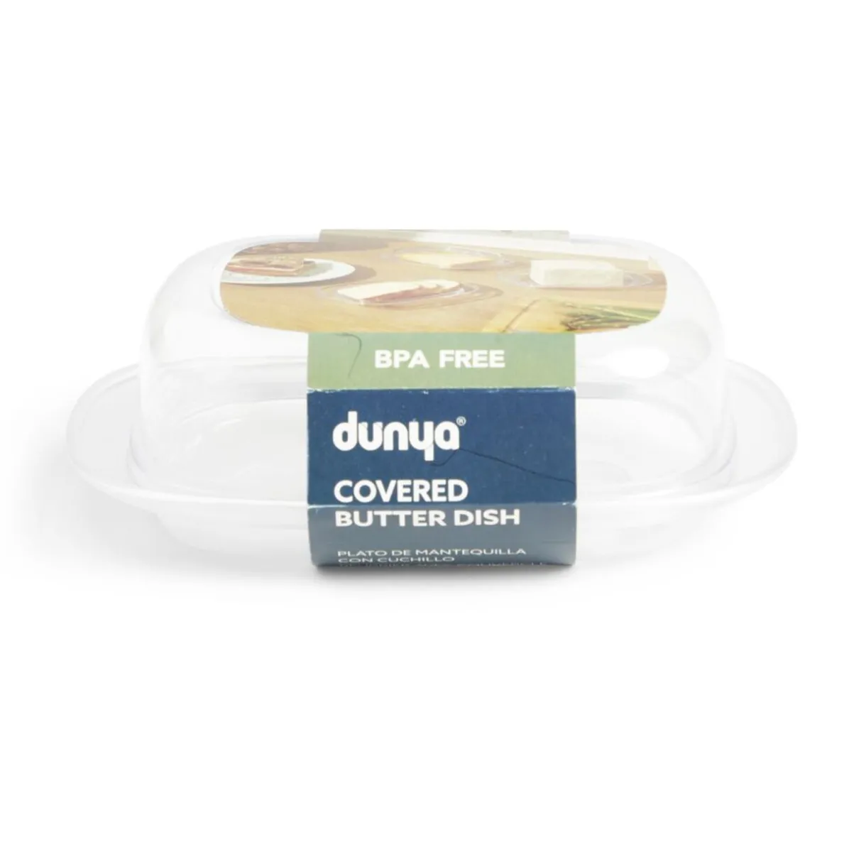 Gifi Beurrier plastique sans BPA transparent ou gris 17,4x12,5xH6cm