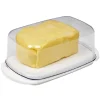Gifi Beurrier socle blanc avec couvercle transparent New