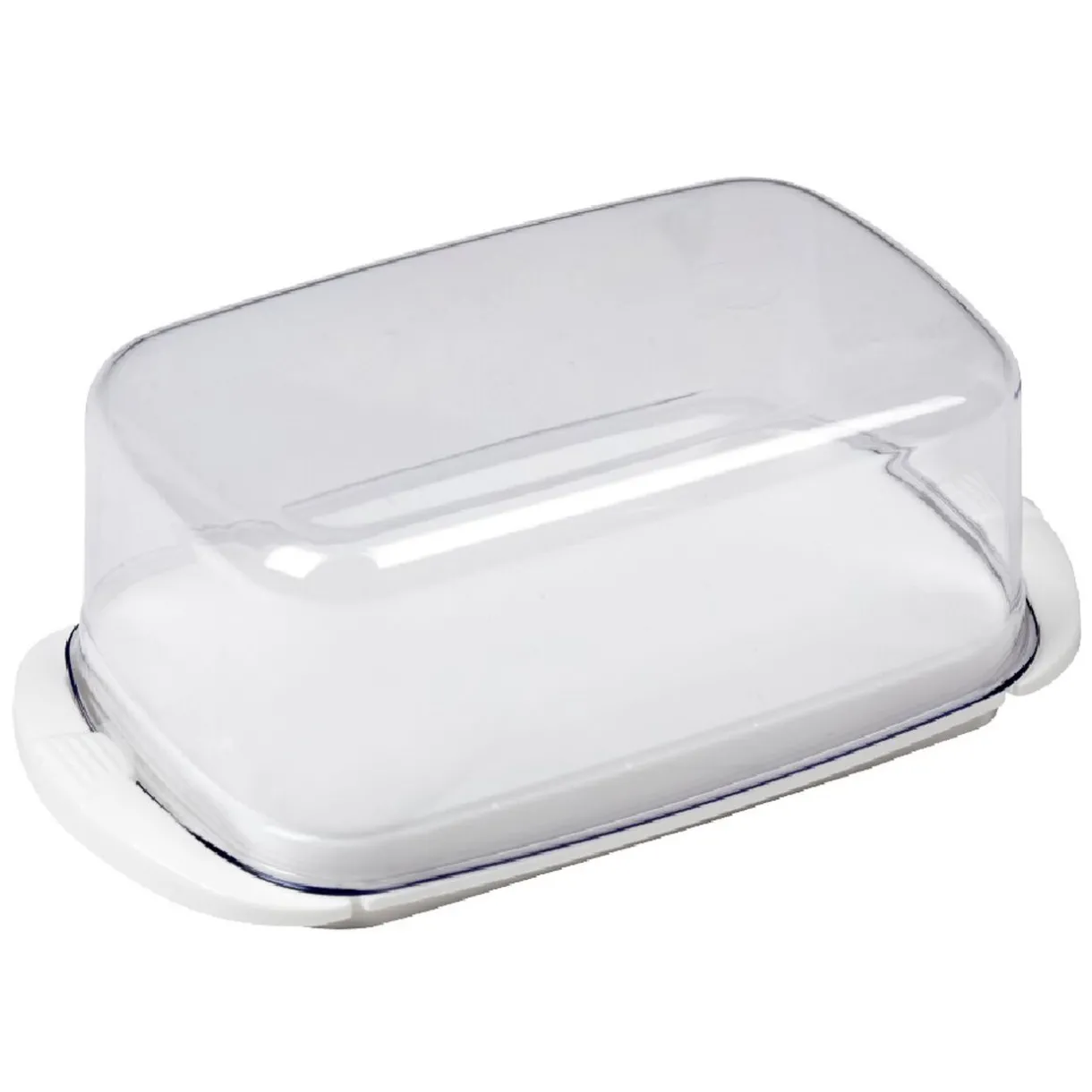 Gifi Beurrier socle blanc avec couvercle transparent New
