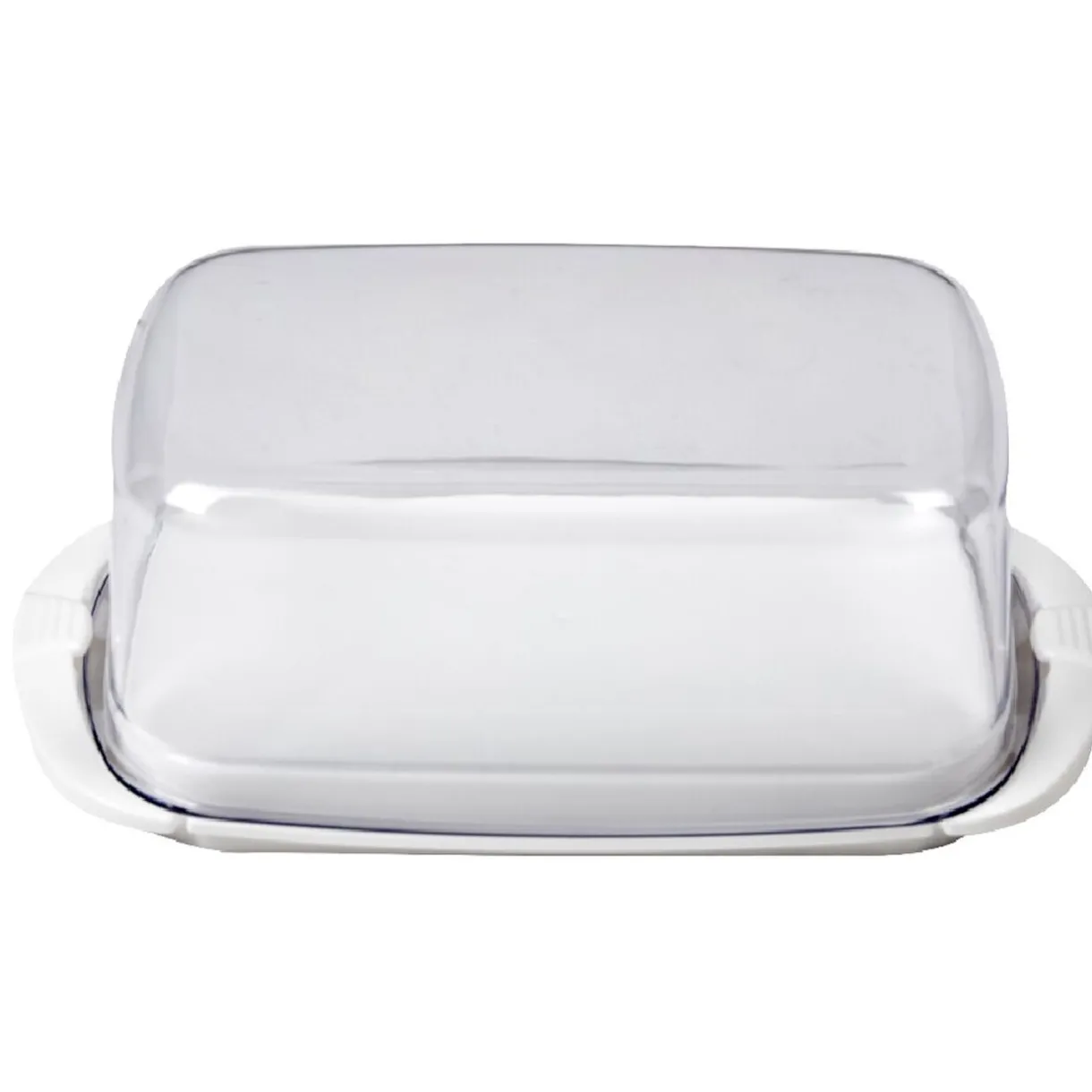 Gifi Beurrier socle blanc avec couvercle transparent New