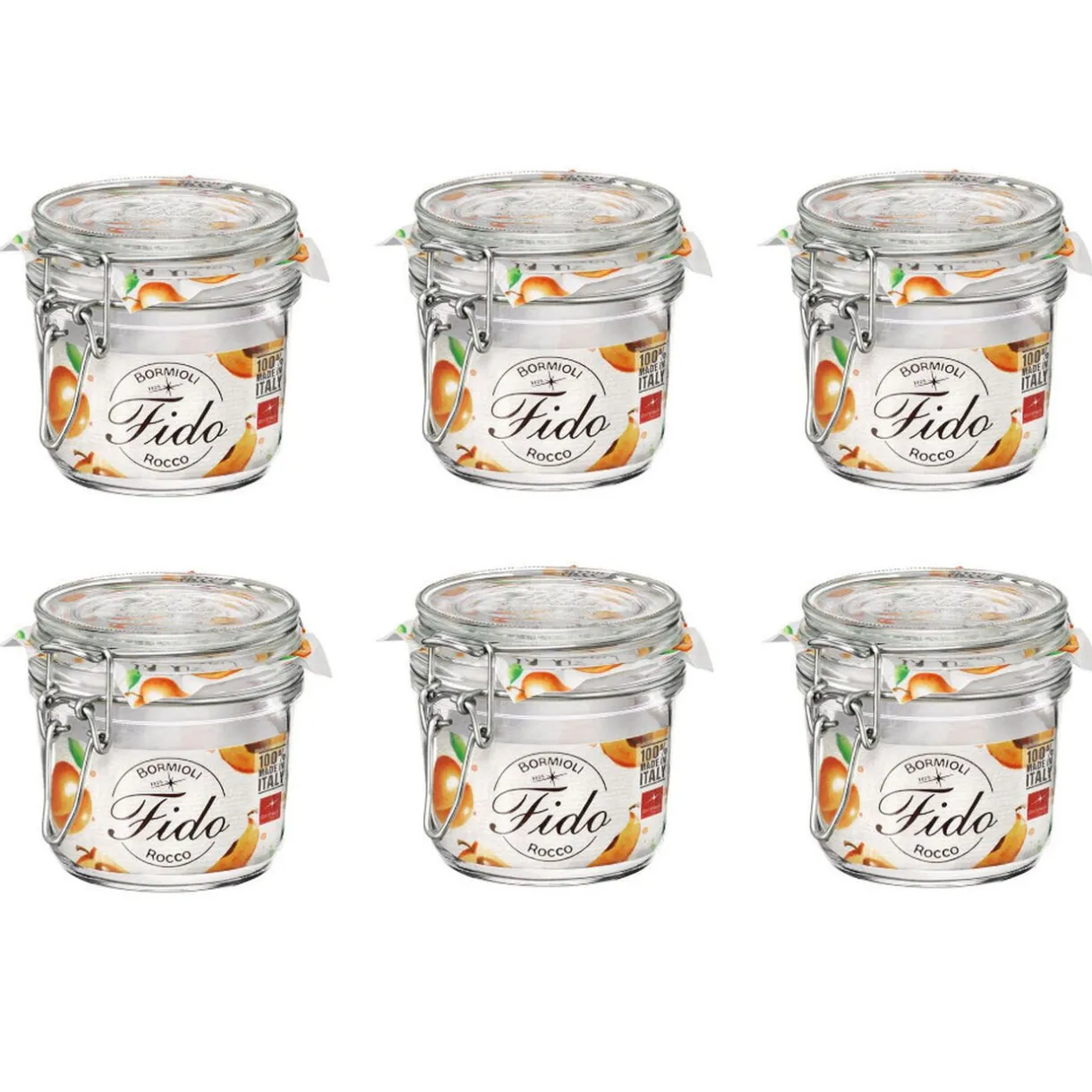 Gifi Bocal à conserve avec fermeture à clapet 350 ml x 6