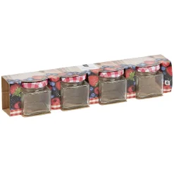 Gifi Bocal de conservation en verre 75 ml x 4 Hot