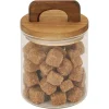 Gifi Bocal de conservation 500ml en verre avec couvercle en bois Ø9,5xH10cm Online