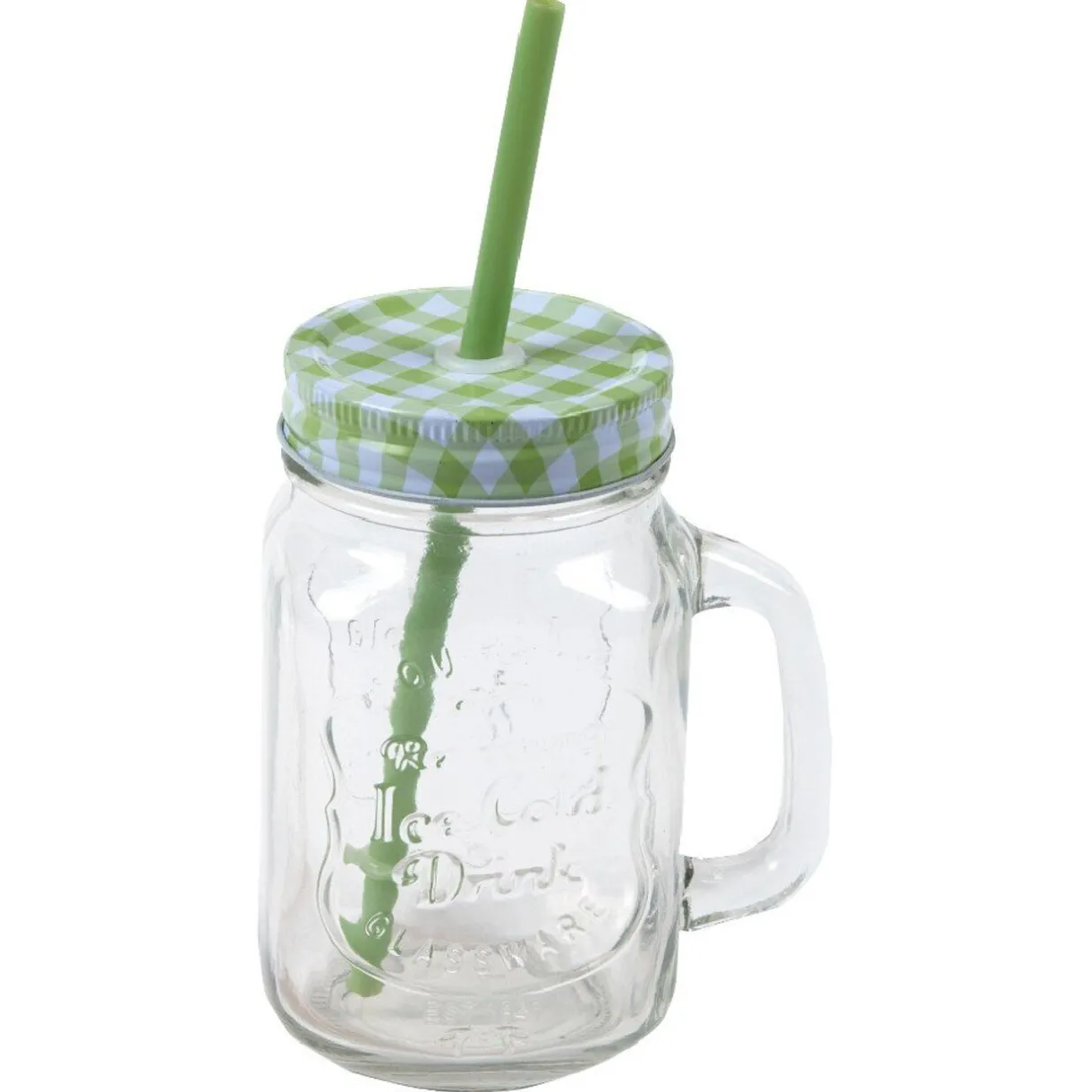 Gifi Bocal en verre + paille 500 ml Clearance